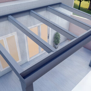 aluminium veranda 400x300 antraciet helder polycarbonaat | Verandadealer