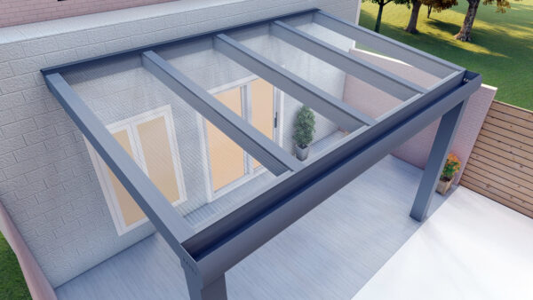 aluminium veranda 400x300 antraciet helder polycarbonaat | Verandadealer