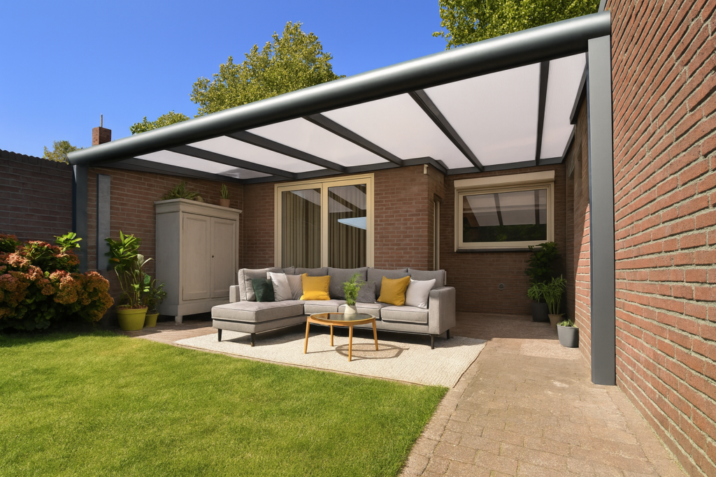 Veranda met polycarbonaat dak