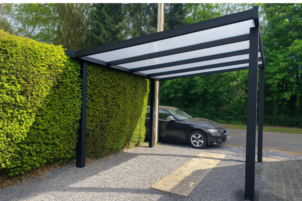 carport in kleur zwart