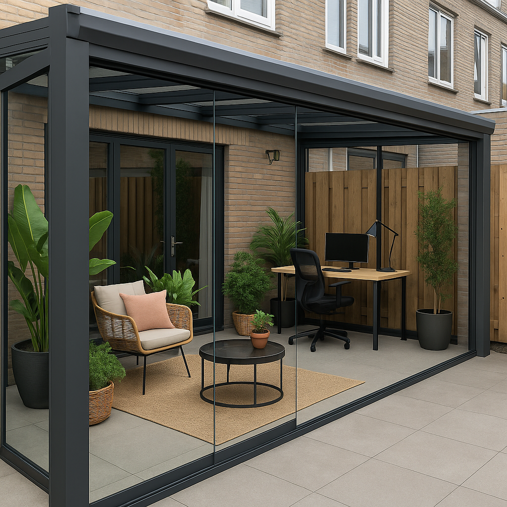 tuinkamer als werkplek