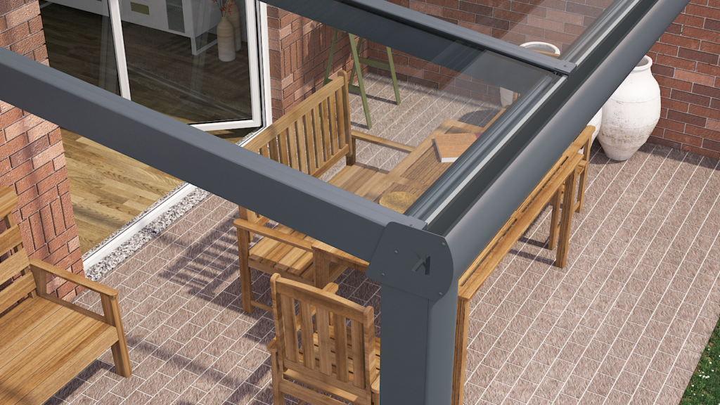 Hoogwaardig gelaagd veiligheidsglas gebruikt bij een overkapping glas of polycarbonaat keuze.